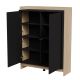 2. PORTO chest of drawers 100x38x130 oak/black