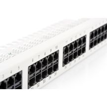 Digitus ISDN Patch Panel 19" 50x RJ45 (8P4C), LSA level, cat.3, unshielded, 1U, gray