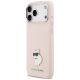 2. Karl Lagerfeld Silicone Choupette Metal Pin Case for iPhone 18 Pro Max / 17 Pro Max – Pink