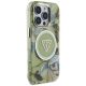 4. Guess Glitter Flowers Triangle Buttons MagSafe case for iPhone 16 Pro Max green