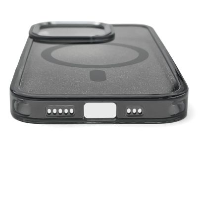 4. Glitter Case MagSafe for iPhone 16 Pro Max - black with glitter