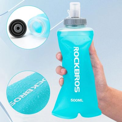 3. Rockbros 35210027001 soft flask running water bottle 500 ml - light blue