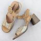 3. Women’s Beige Woven Block-Heel Sandals M.Daszyński MR24125-4