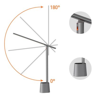 19. Baseus Smart Eye wireless LED desk lamp with battery 2200 mAh gray (DGZG-0G)