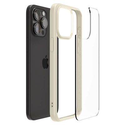 13. Spigen Crystal Hybrid Case for iPhone 15 Pro Max - Clear Beige