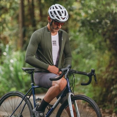 8. Rockbros 15220003002 ROAD TO SKY men's long sleeve cycling jersey S - green
