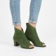 5. Women's open-toe green ankle boots M.Daszyński MR1954-23