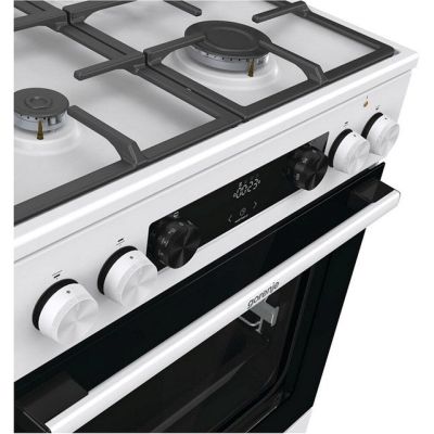 6. GORENJE GKS6C71WF gas-electric cooker 60 cm | AirFry | ExtraSteam | FrozenBake | white