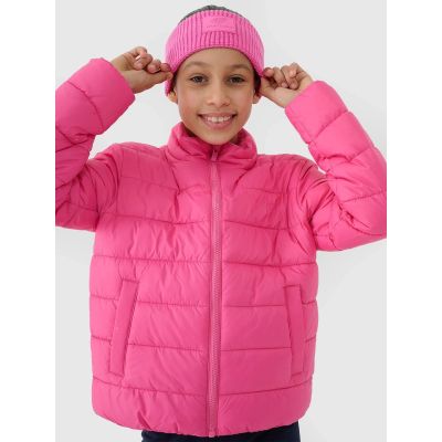 6. Girls' down jacket with synthetic filling 4F 4FJWSS25TDJAF515-54S