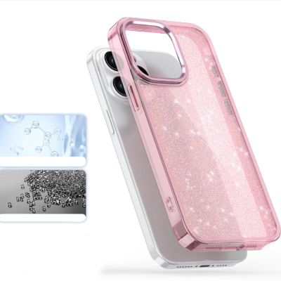 8. Glitter Case for iPhone 16 Pro - pink with glitter