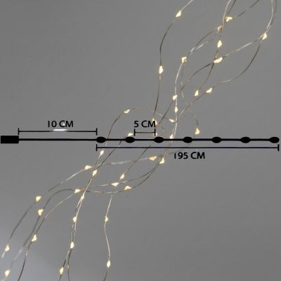 4. BATTERY-OPERATED WIRE STRING LIGHTS, 40 LEDS, WARM WHITE (R)