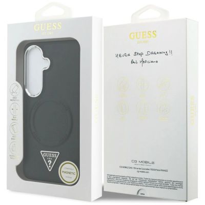 8. Guess Embossed Ring Triangle Logo MagSafe case for Samsung Galaxy S26 - black