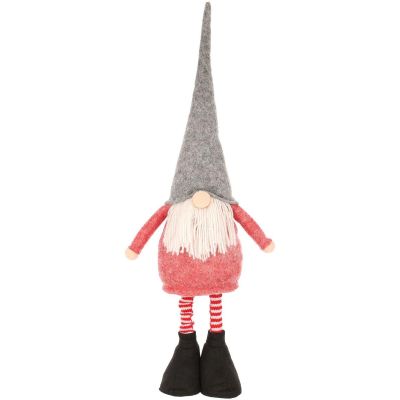 5. DECORATIVE GNOME ON TELESCOPIC LEGS 64-79CM RED