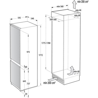 11. Built-in refrigerator GORENJE NRKI517E41