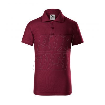 2. Children's Pique Polo Shirt (garnet)