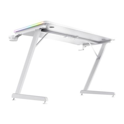 6. TRUST GXT 709W LUMINUS RGB WHITE Gaming Desk