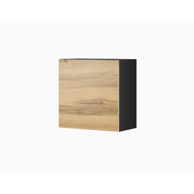 VIGO square display cabinet 50/50/30 black/wotan oak
