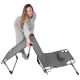 21. FOLDING CAMPING BED, 3-POSITION, 188 X 73 X 28 CM, DARK GREY