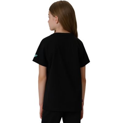 3. T-shirt for girls 4F F2938 deep black 4FJWSS26TTSHF2938 20S