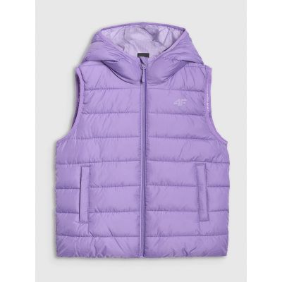 7. Girls' down vest with synthetic filling 4F 4FJRAW25TVJAF322-51S