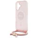 5. Guess Crossbody Cord Script MagSafe iPhone 16 Case - Pink