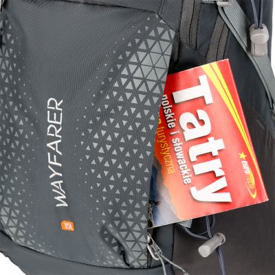 14. NC1925 GRAY WAYFARER 35L NILS CAMP TRAVEL BACKPACK