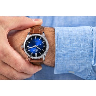 4. Giewont Elegance Sapphire Brown Blue Men's Watch GW5160-A7