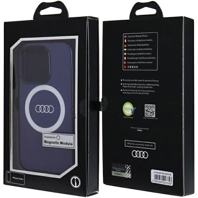 7. Audi IML Big Logo MagSafe case for iPhone 14 Pro - blue