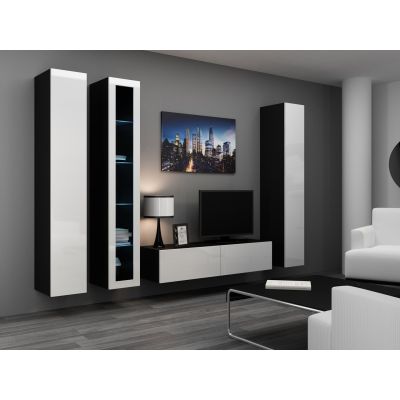 10. VIGO full display cabinet '180' 180/40/30 black/white half