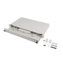 LANBERG 24xSC duplex / 24xLC quad RACK fiber optic patch panel 19" 1U gray + accessories