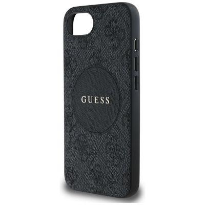 6. Guess 4G Circle Classic Logo MagSafe case for iPhone 16e - black