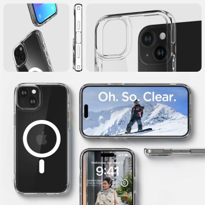 14. Spigen Ultra Hybrid Mag Case with MagSafe for iPhone 15 - White