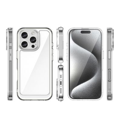 2. Outer Space Case for iPhone 16e / 17e Cover with Flexible Frame - Transparent