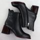 14. Black leather women’s ankle boots with a decorative heel Filippo DBT7363