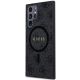 2. Guess 4G Collection Leather Metal Logo MagSafe Case for Samsung Galaxy S24 Ultra - Black