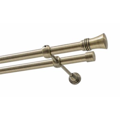 Double Curtain Rod Ø 19 mm Antique Brass 320 cm Capri Kowalski