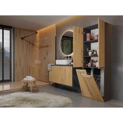 5. BATHROOM PILLAR NEL ANT/ART 2 BASKETS LONG DOOR SET