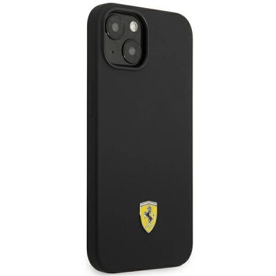 4. Ferrari FEHCP14SSIBBK iPhone 14 6.1" black/black hardcase Silicone Metal Logo