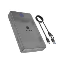 ICY BOX Spade Base 388 HDD/SSD Case Black, Transparent 2.5/3.5"
