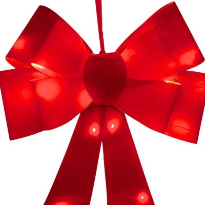 10. DECORATIVE BOW 60CM RED 25 LED