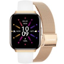 Smartwatch Gravity Rose Gold Strap + Bracelet GT44-1