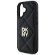 6. DKNY Quilted Stack Logo iPhone 16 Case - Black