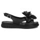 2. Women's leather wedge sandals, black, Filippo DS6965