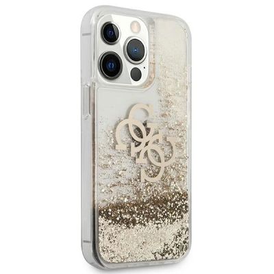 4. Guess 4G Big Liquid Glitter case for iPhone 13 Pro Max 6.7" - gold
