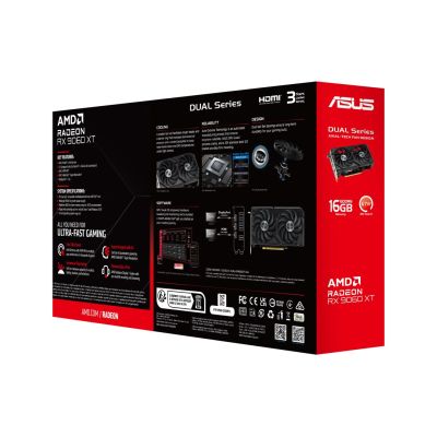10. graphics card Asus Dual Radeon RX 9060 XT 16G