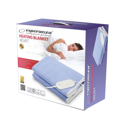 3. ESPERANZA ELECTRIC BLANKET FLEECE VELVET BLUE EHB001