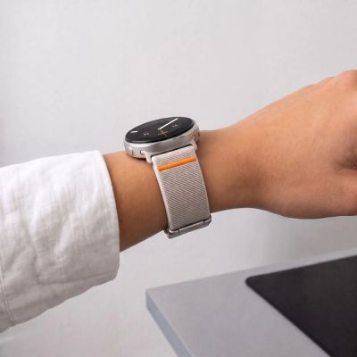 6. Tech-Protect Nylon Clasp Strap for Samsung Galaxy Watch 40/44/46 mm - Beige