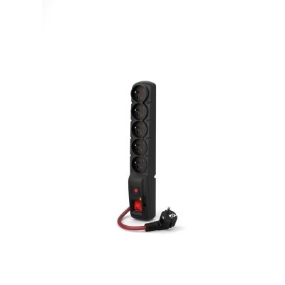 ACAR F5 POWER Black 5 x 230 V mains socket 5 m