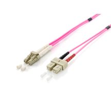 Equip Patchkabel LC->SC 10.00m Multimode Duplex OM4 violett Polybeutel