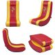 3. Subsonic SA5610-H1 Gaming Chair Console Gaming Chair Padded Upholstered Seat Red, Yellow
